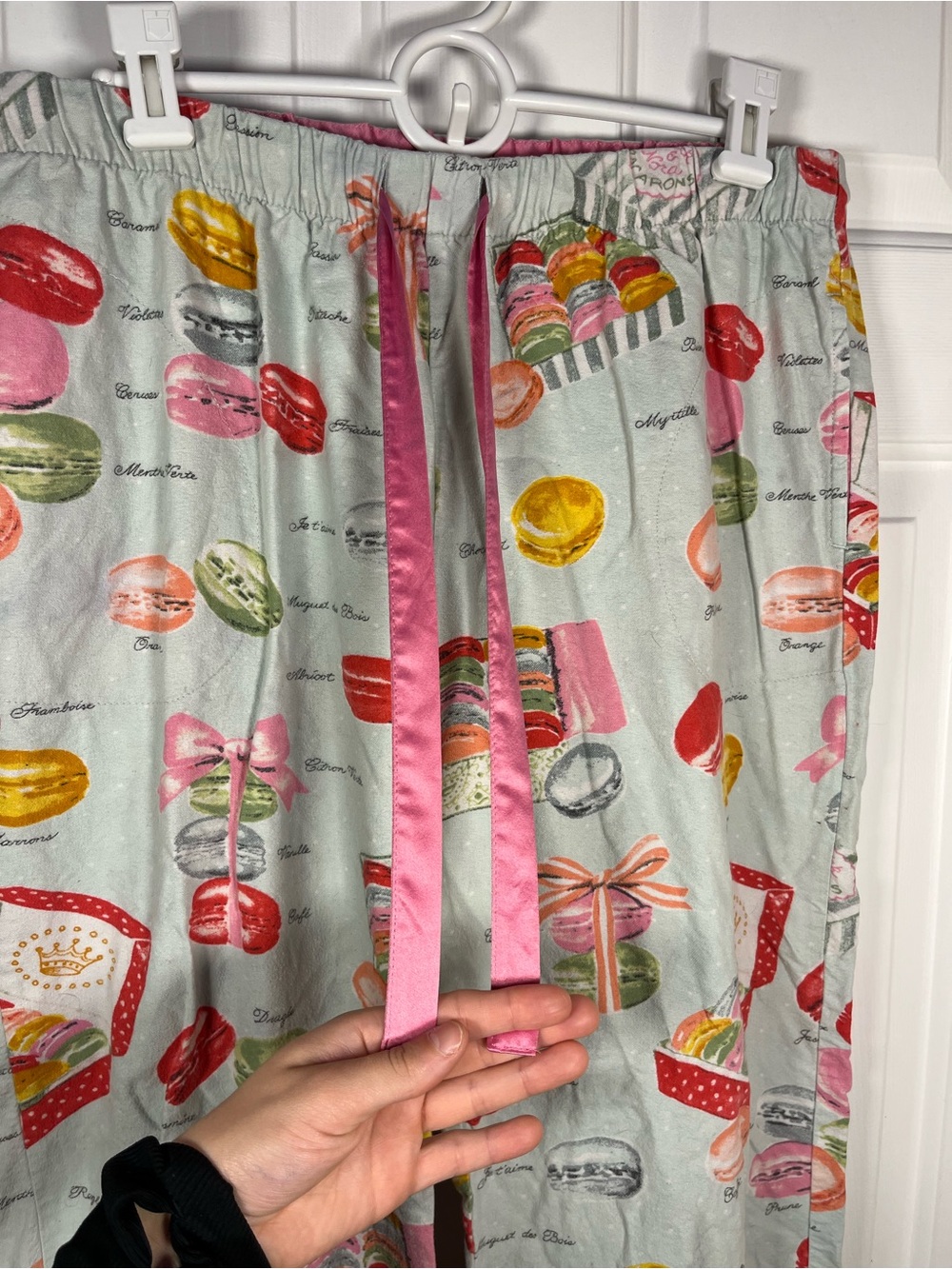Nick & Nora Light Mint Pajama Pants with Colorful Macaron - Small - Picture 2 of 13